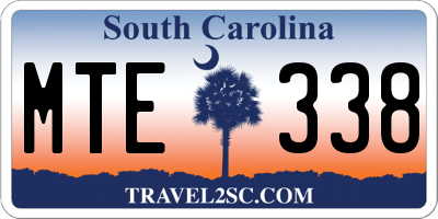 SC license plate MTE338