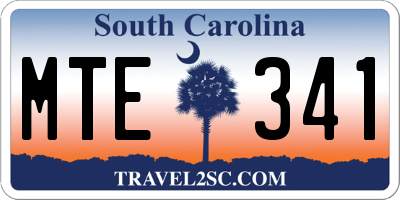 SC license plate MTE341