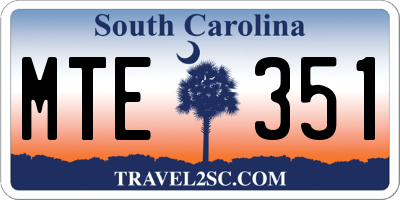 SC license plate MTE351