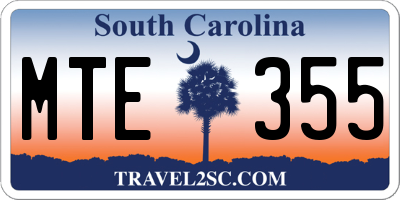 SC license plate MTE355