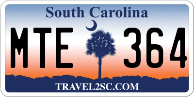 SC license plate MTE364
