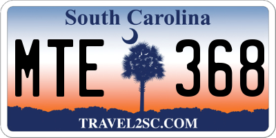 SC license plate MTE368