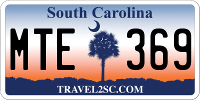 SC license plate MTE369