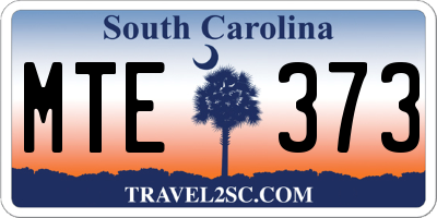 SC license plate MTE373