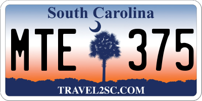 SC license plate MTE375