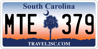 SC license plate MTE379