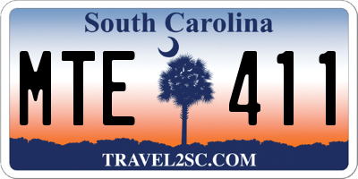 SC license plate MTE411