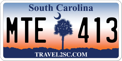 SC license plate MTE413