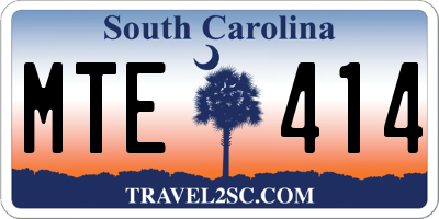SC license plate MTE414