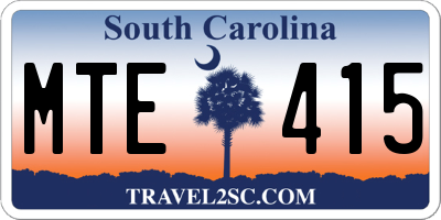 SC license plate MTE415