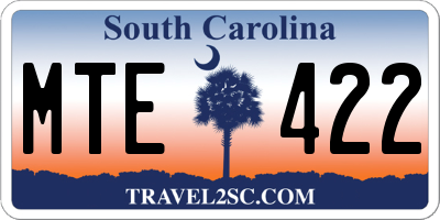 SC license plate MTE422