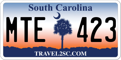 SC license plate MTE423