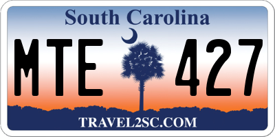 SC license plate MTE427
