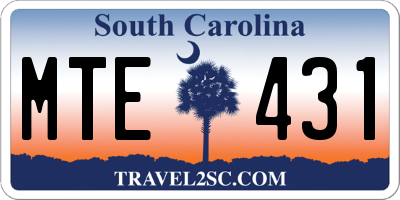 SC license plate MTE431