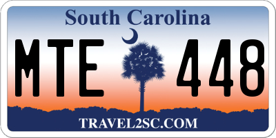 SC license plate MTE448