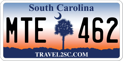 SC license plate MTE462