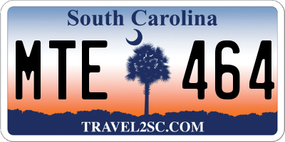 SC license plate MTE464