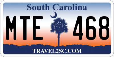 SC license plate MTE468