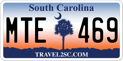 SC license plate MTE469