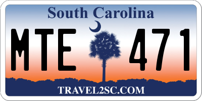 SC license plate MTE471