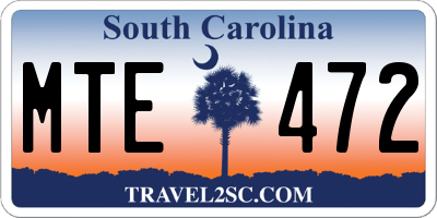 SC license plate MTE472