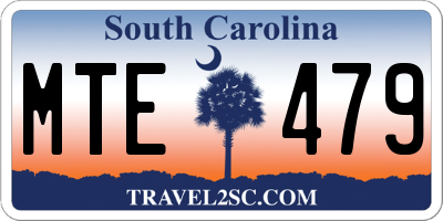 SC license plate MTE479
