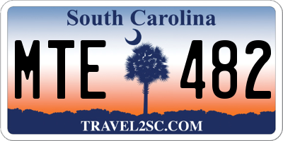 SC license plate MTE482