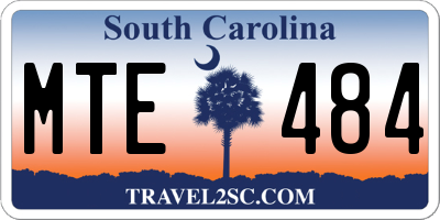 SC license plate MTE484