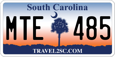 SC license plate MTE485