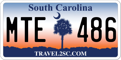 SC license plate MTE486