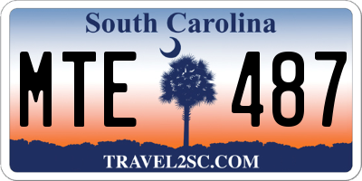 SC license plate MTE487