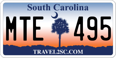 SC license plate MTE495