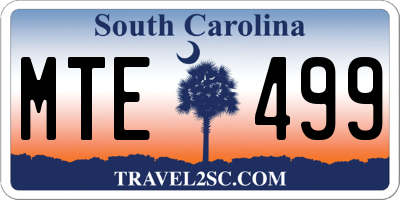SC license plate MTE499