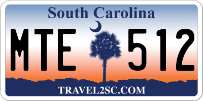 SC license plate MTE512