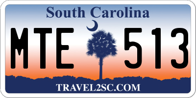 SC license plate MTE513