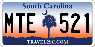 SC license plate MTE521