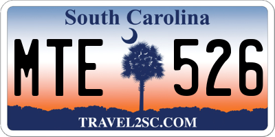 SC license plate MTE526