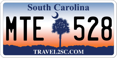SC license plate MTE528