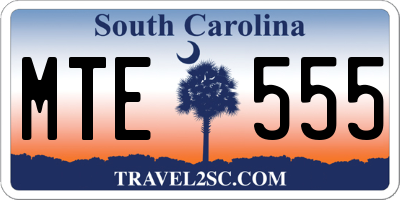 SC license plate MTE555