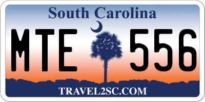 SC license plate MTE556