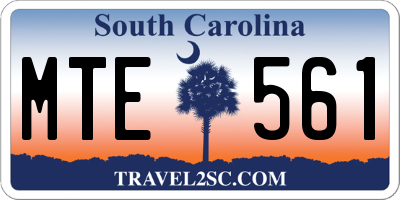 SC license plate MTE561