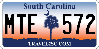 SC license plate MTE572