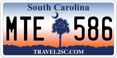 SC license plate MTE586