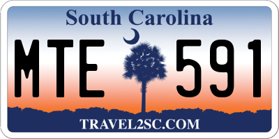 SC license plate MTE591