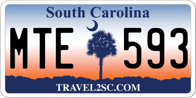 SC license plate MTE593