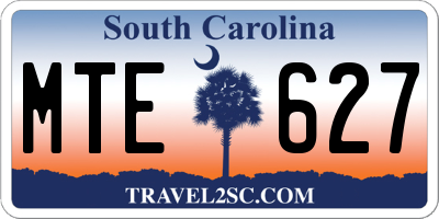 SC license plate MTE627