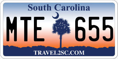 SC license plate MTE655