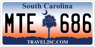 SC license plate MTE686