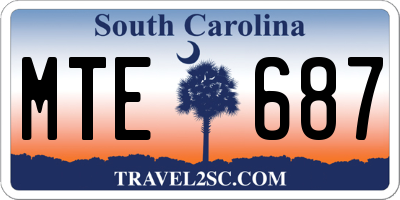 SC license plate MTE687