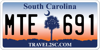 SC license plate MTE691